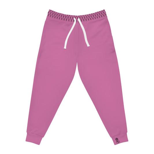 "Black Label" Light Pink Athletic Joggers (AOP) By WildeTuna