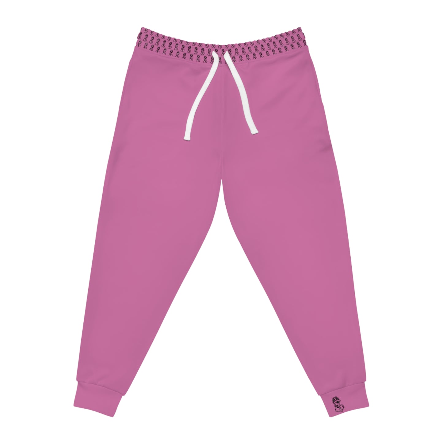 "Black Label" Light Pink Athletic Joggers (AOP) By WildeTuna