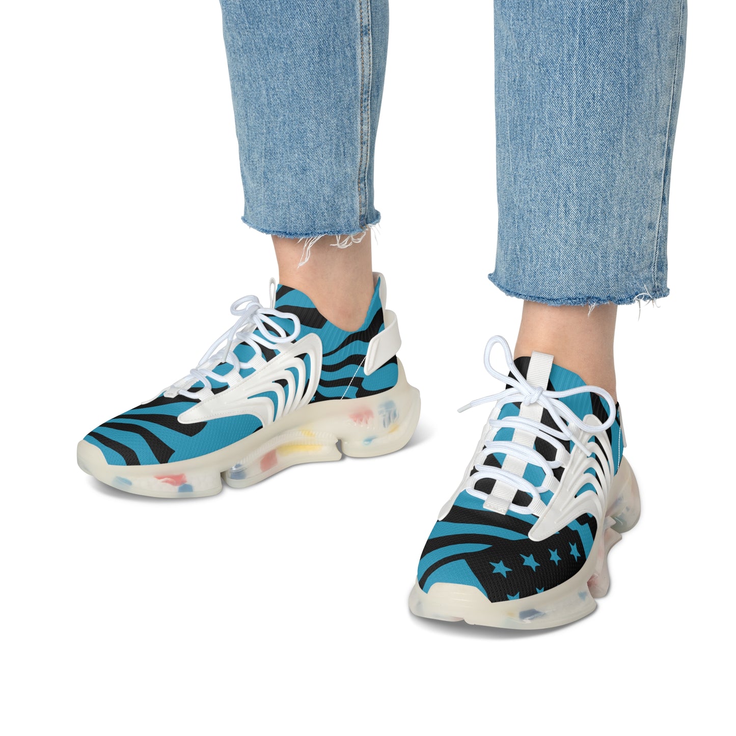 DF Collection "Blue Grass" Women's Mesh Sneakers