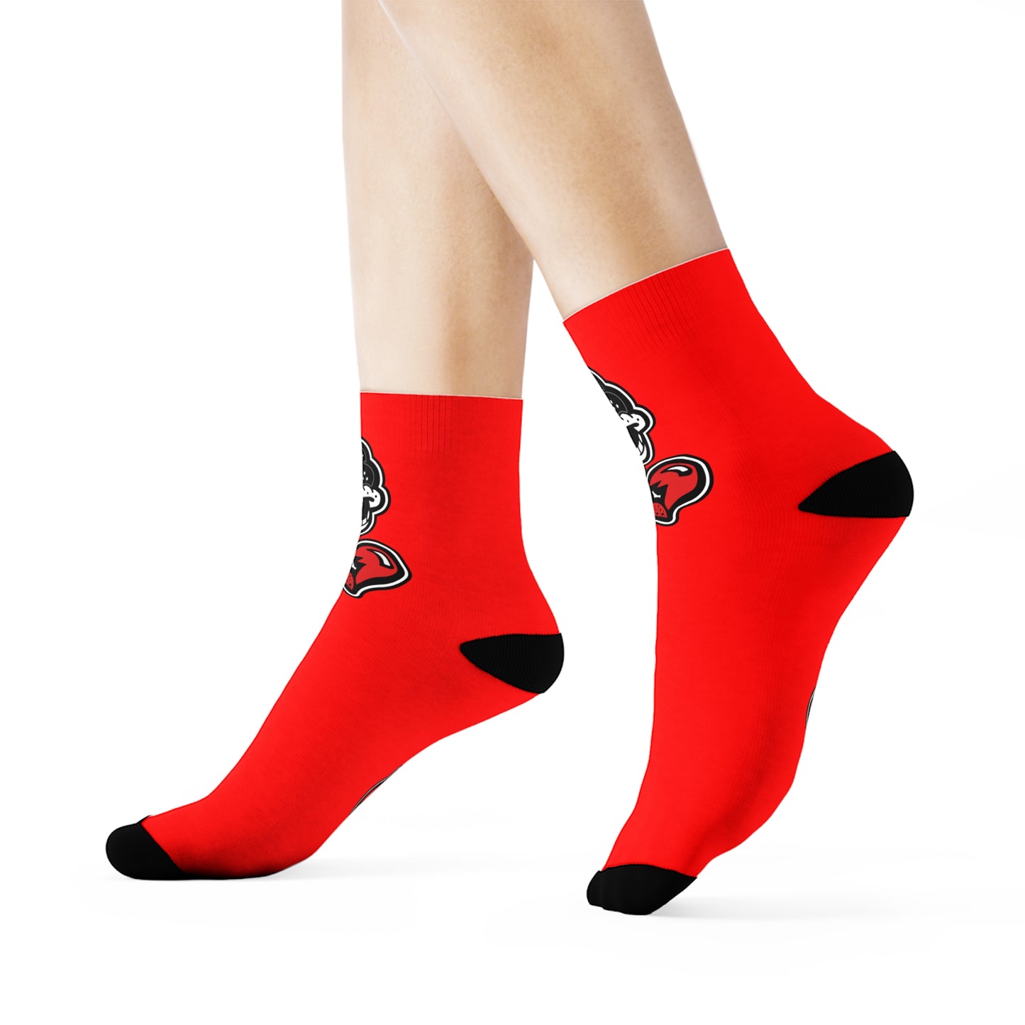 "Drippy Red" Crew Socks