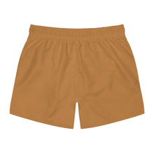 Load image into Gallery viewer, &quot;Black Label&quot; Tan Swim Trunks (AOP) By WildeTuna