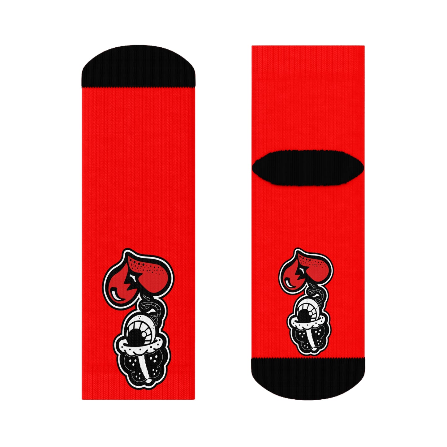 "Drippy Red" Crew Socks