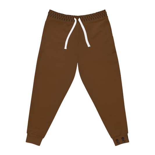 "Black Label" Brown Athletic Joggers (AOP) By WildeTuna