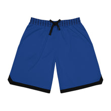 Load image into Gallery viewer, &quot;Black Label 2.0&quot; Varsity Blue Basketball Rib Shorts (AOP)