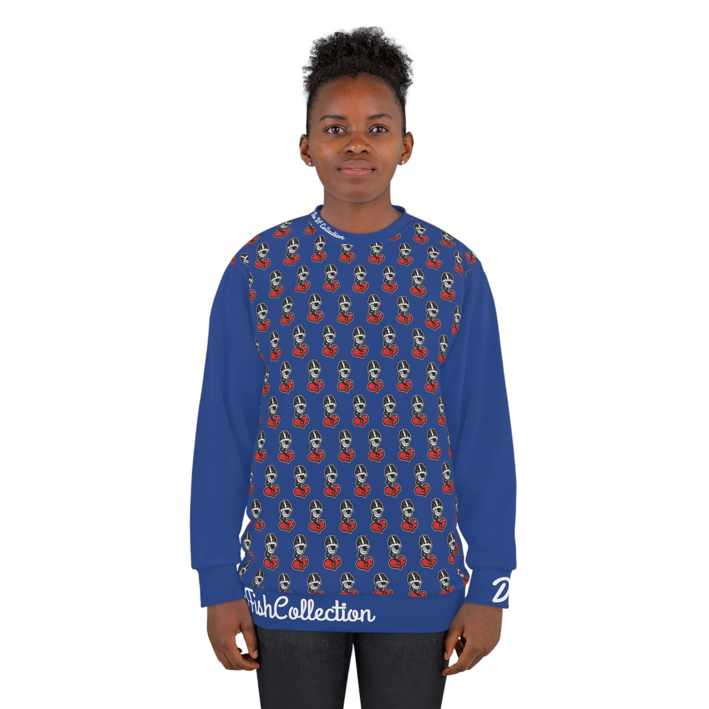 "Par 5" Blue Unisex Sweatshirt (AOP)