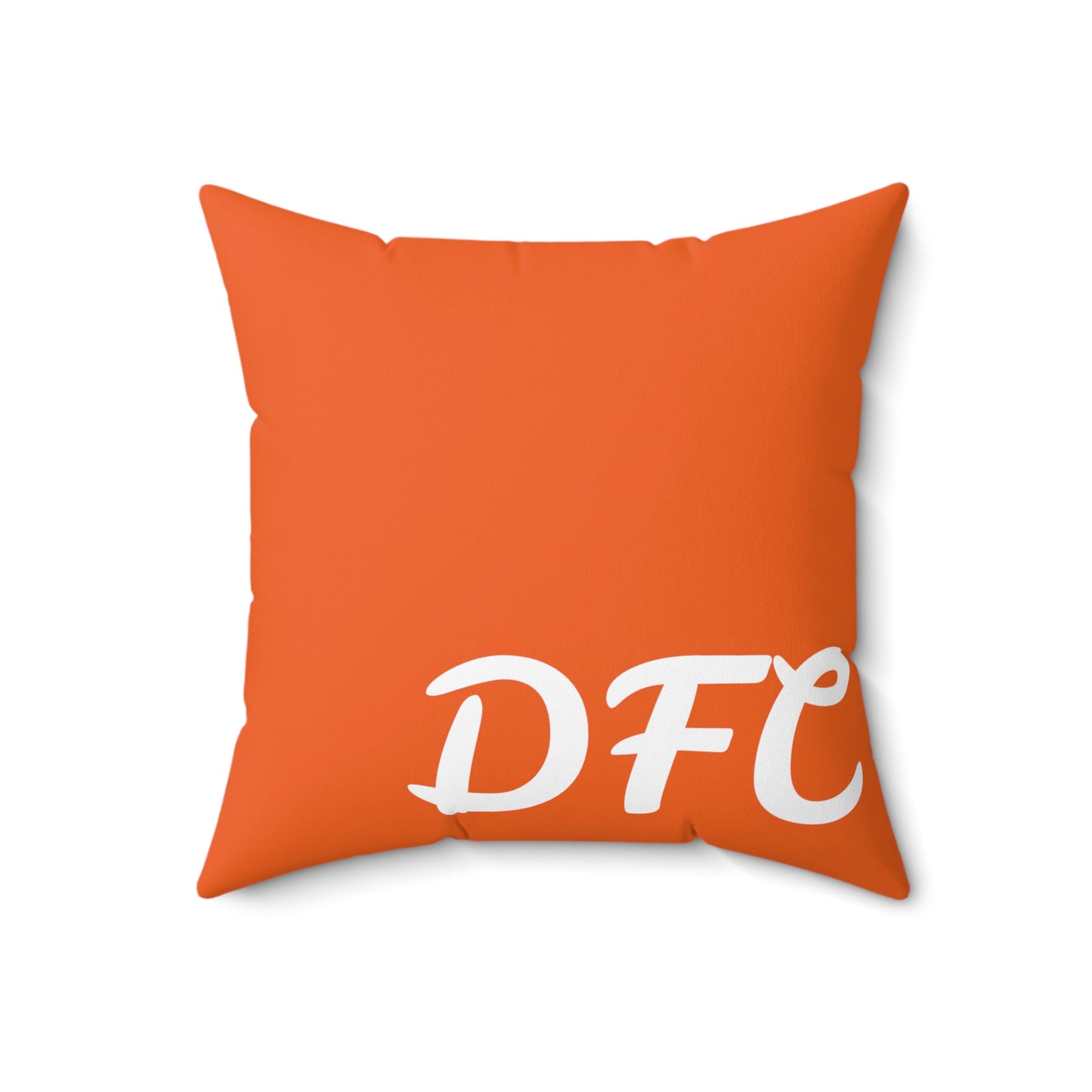 "DFC" Orange Spun Polyester Square Pillow