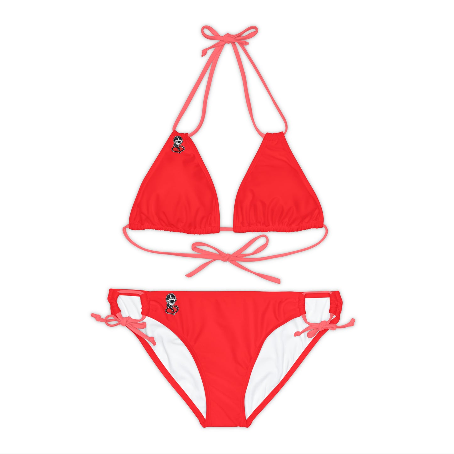 Red Fish Strappy Bikini Set (AOP)