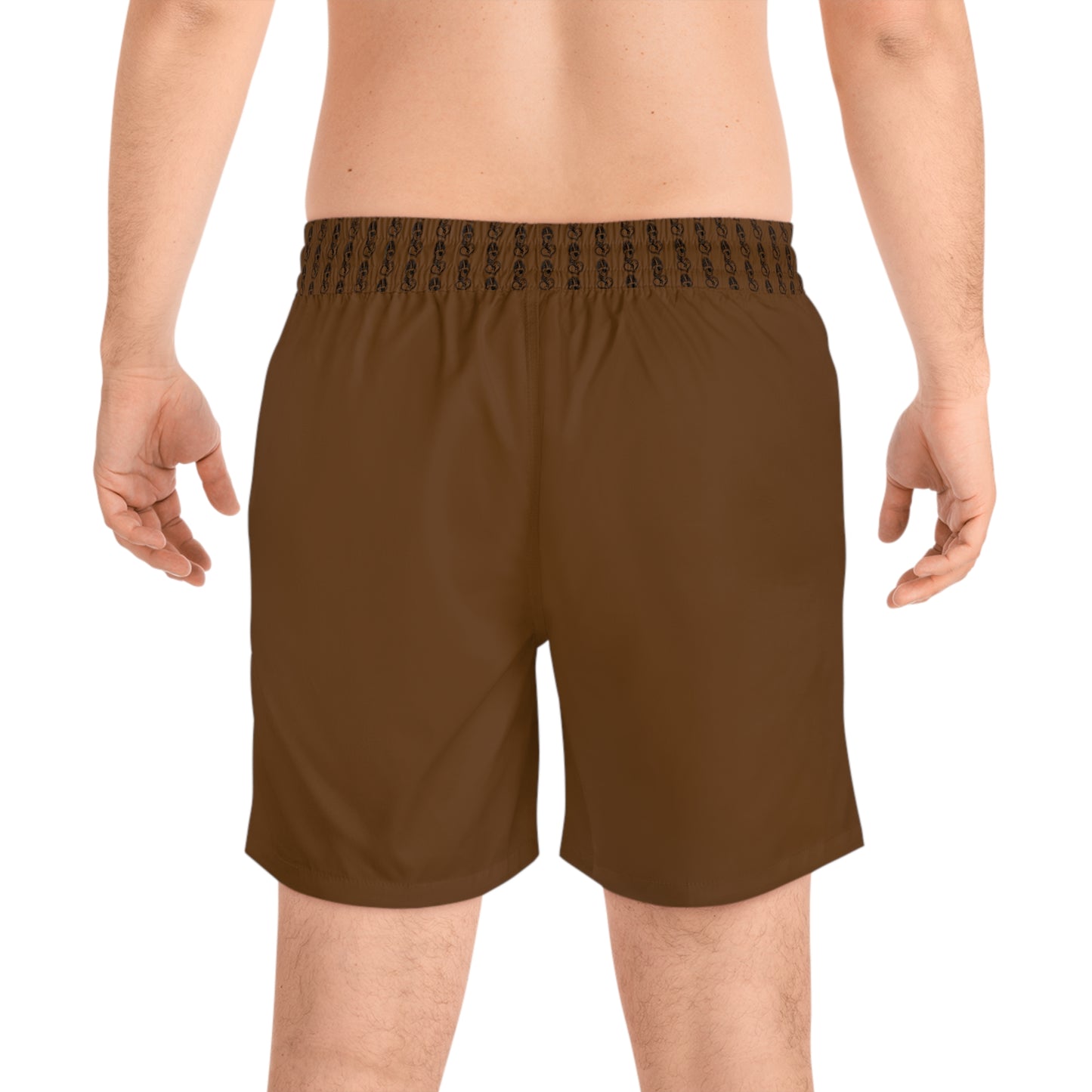 "Black Label" Men's Mid-Length Swim Shorts (AOP) By WIldeTuna