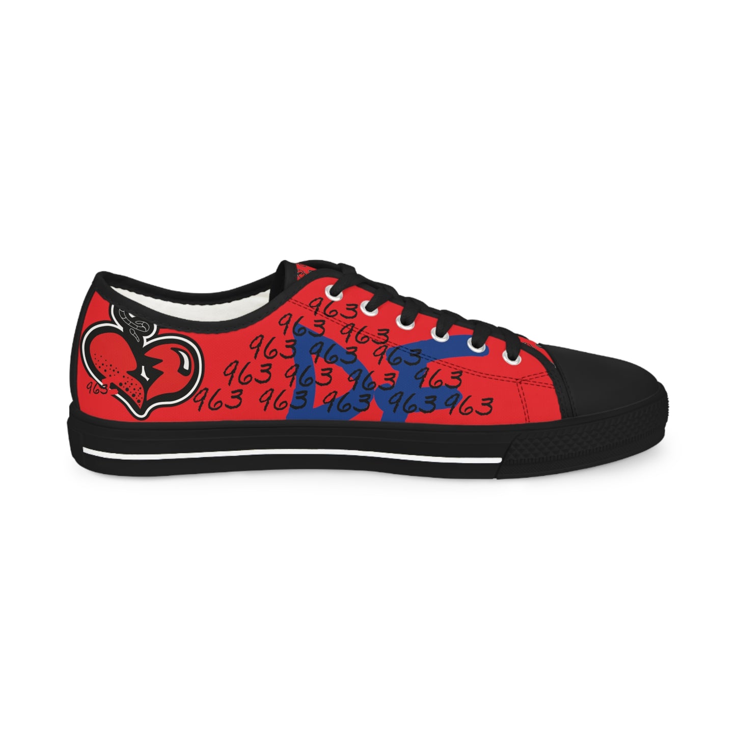 "963" Red DF Collection (Men's Low Top Sneakers)