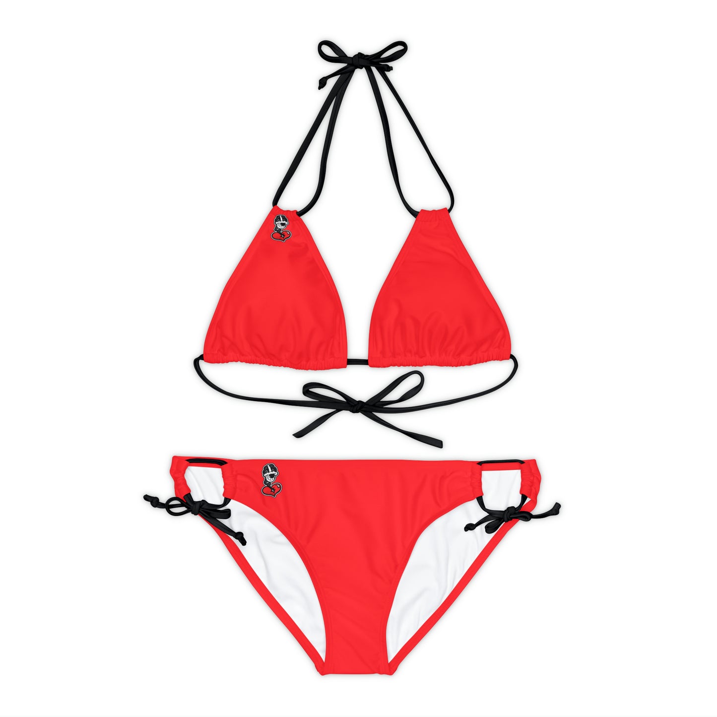 Red Fish Strappy Bikini Set (AOP)