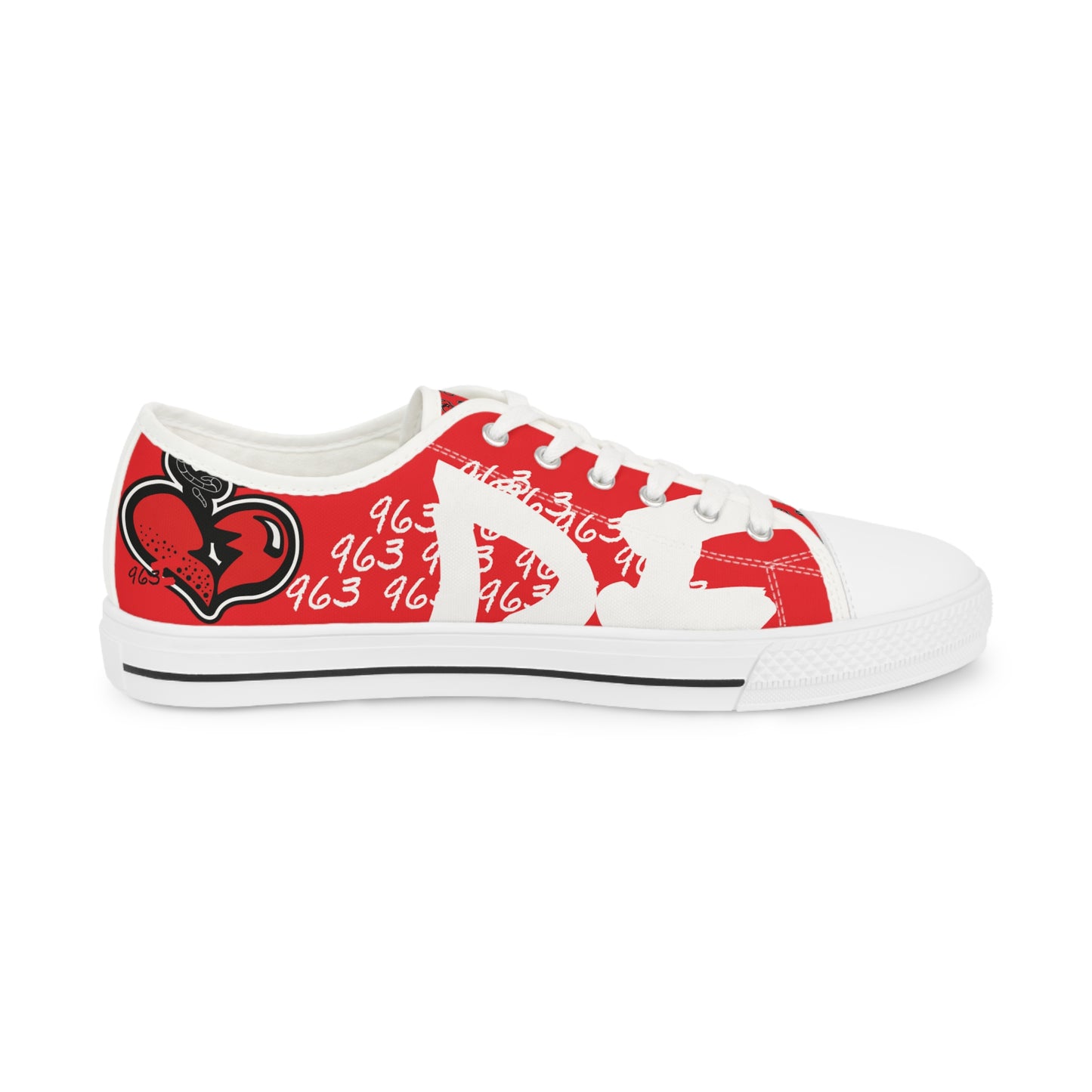 "963" Red DF Collection (Men's Low Top Sneakers)