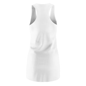 "DRIZZLE” WHITE Women's Cut & Sew Racerback Dress