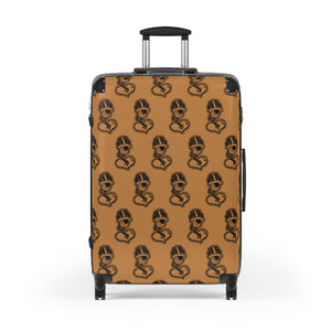 "DrippyFish" Light Brown Suitcase