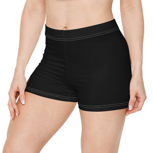 DF Collection Women's Black Shorts (AOP)