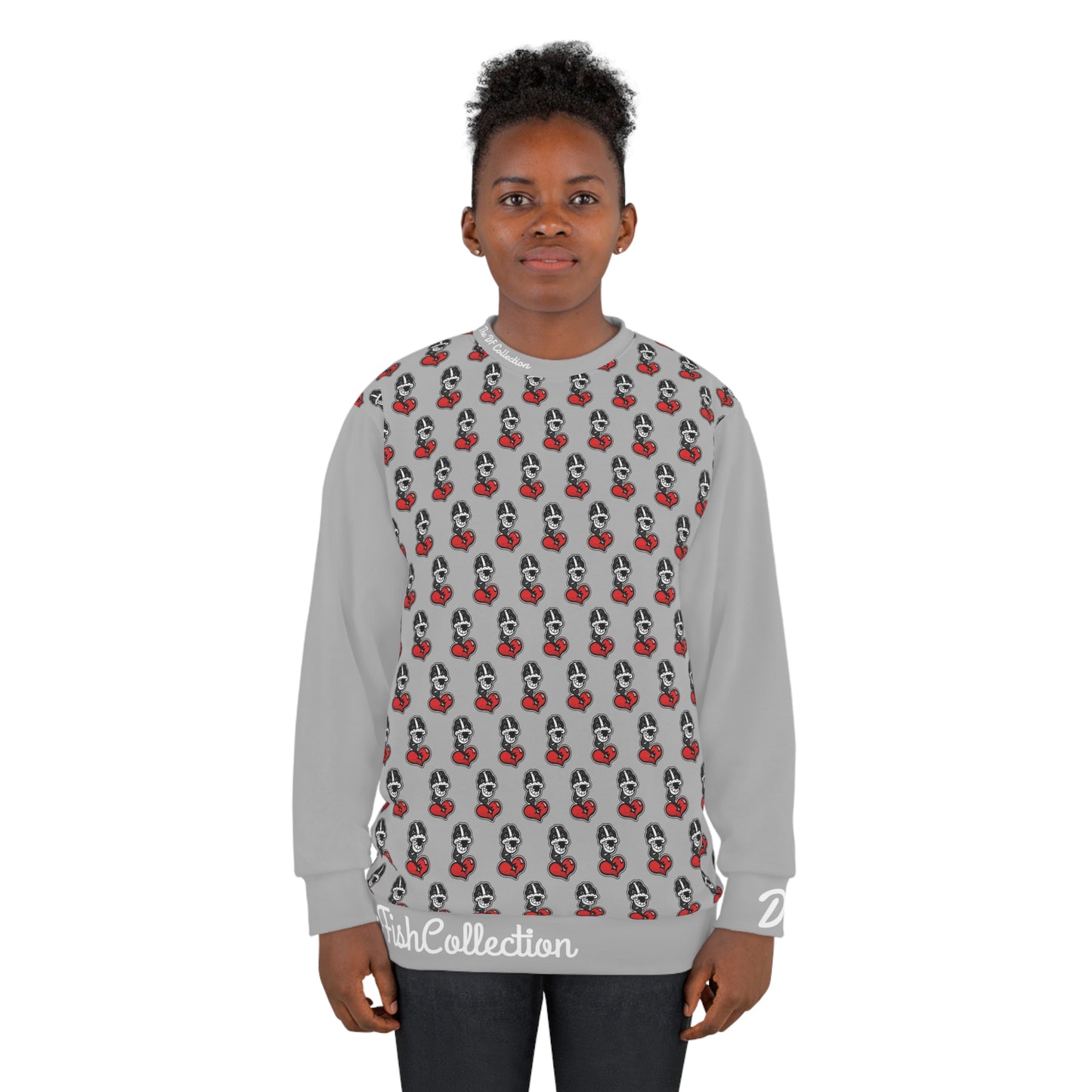 "Par 5" Light Grey Unisex Sweatshirt (AOP)