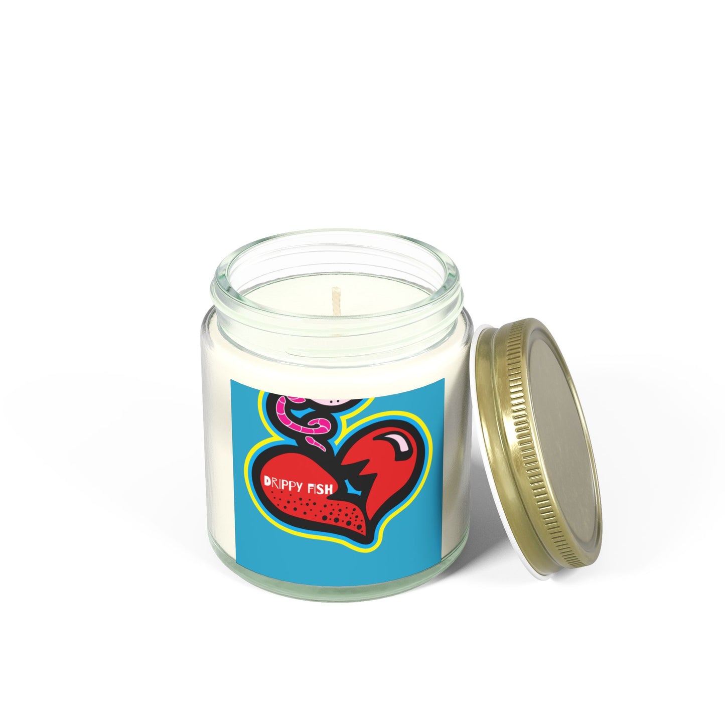 Drippy Fish Scented Candles - Coconut Apricot Wax (4oz, 9oz) - Vibrant Love Inspired Aromas