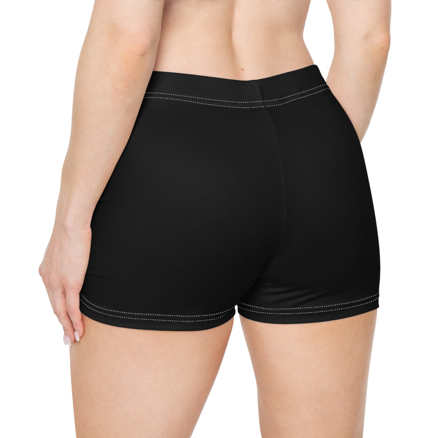 DF Collection Women's Black Shorts (AOP)