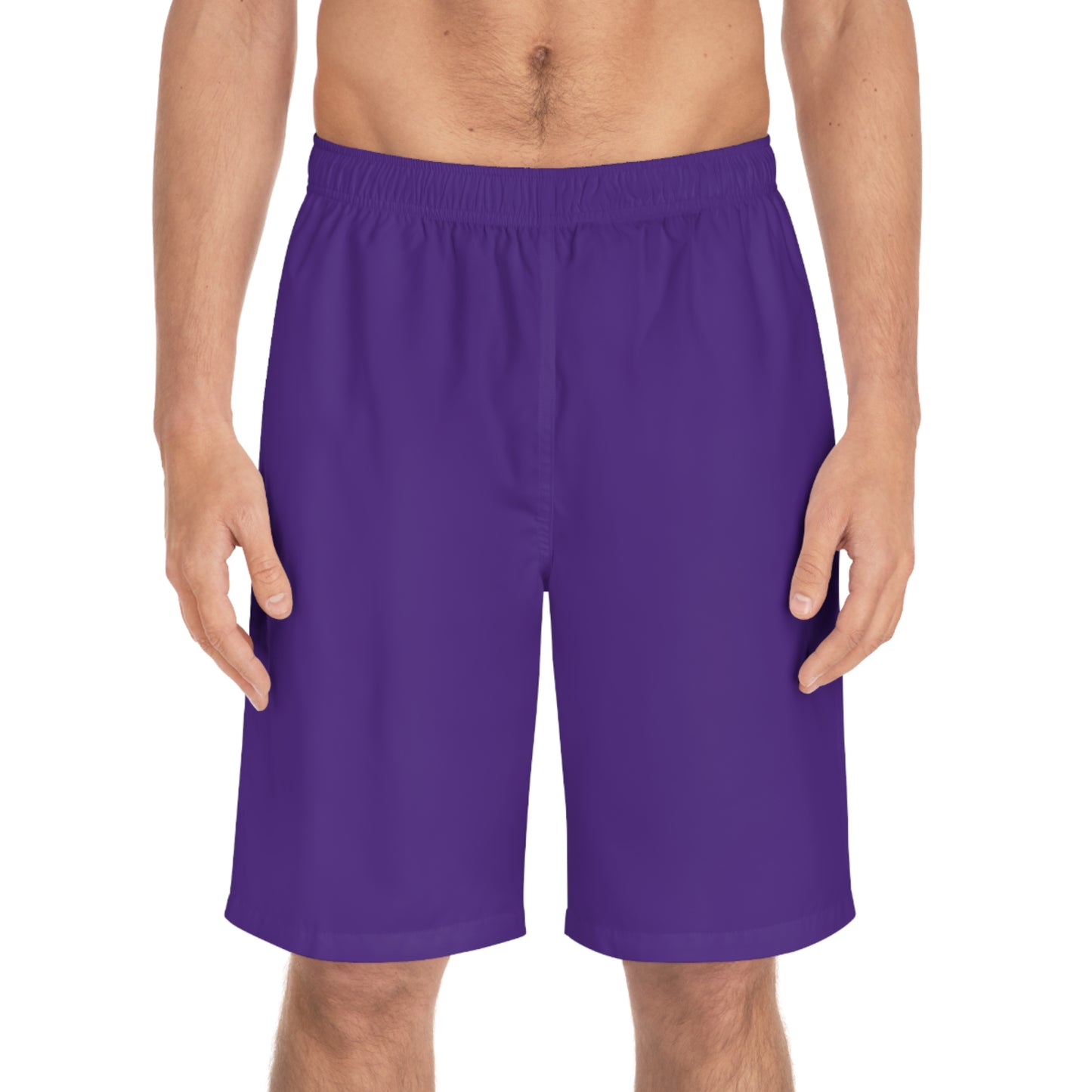 "Black Label" Purple Men's Board Shorts (AOP) Designed By Wildetuna