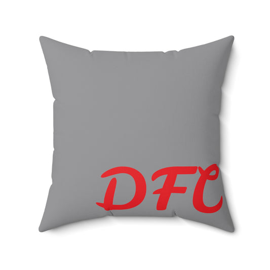 "DFC" Space Grey Spun Polyester Square Pillow