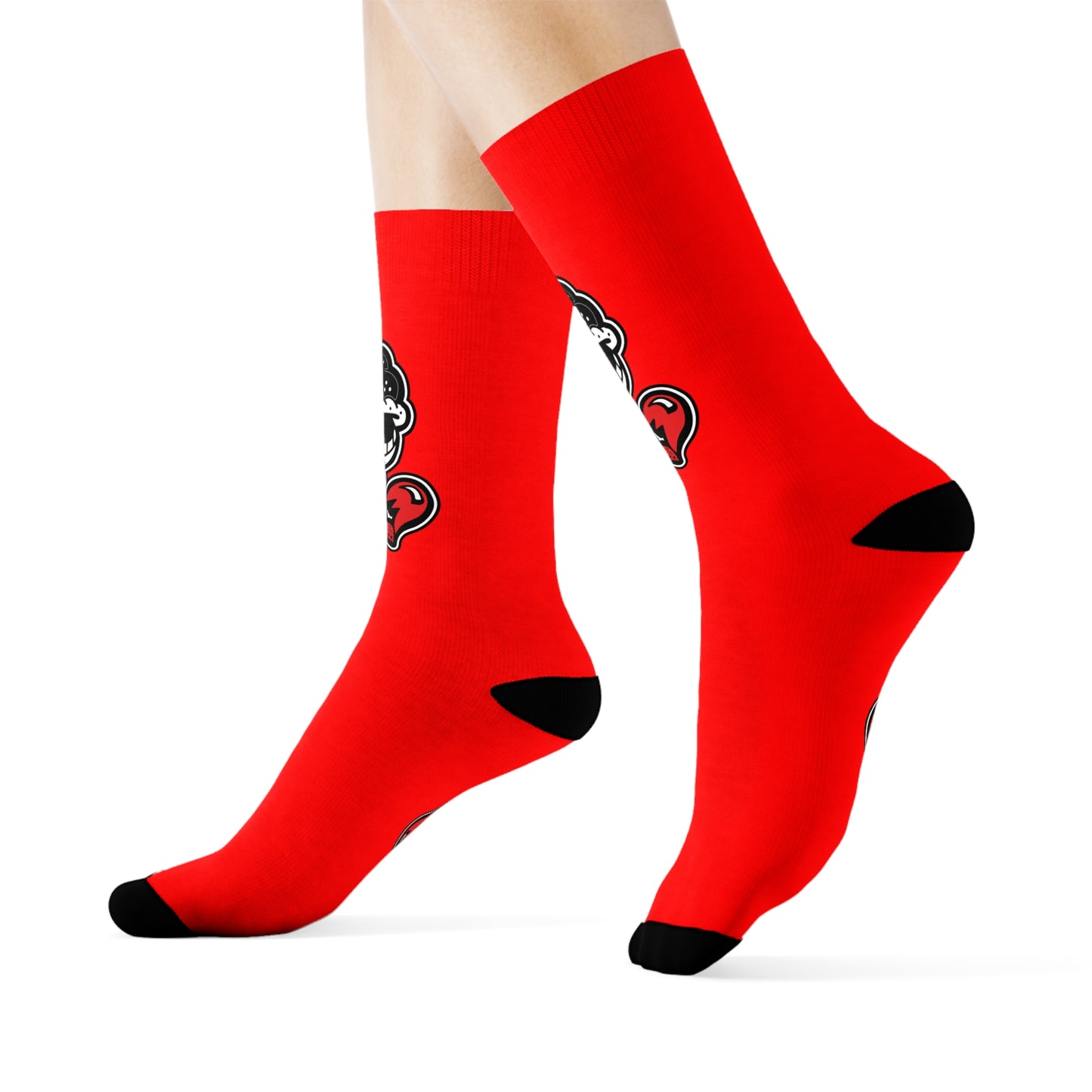 "Drippy Red" Crew Socks