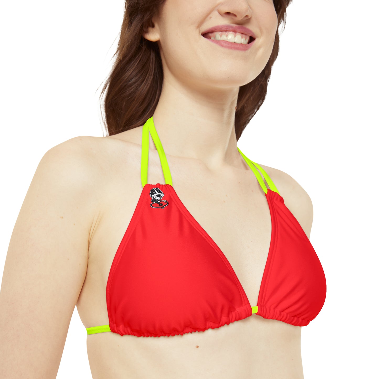 Red Fish Strappy Bikini Set (AOP)