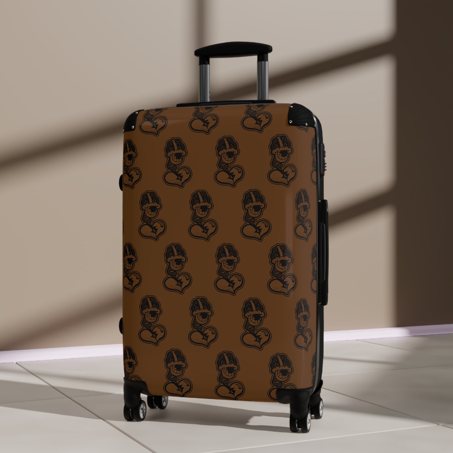 "DrippyFish" Brown Suitcase