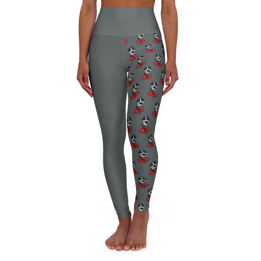 Dark Grey High Waisted Yoga Leggings (AOP)