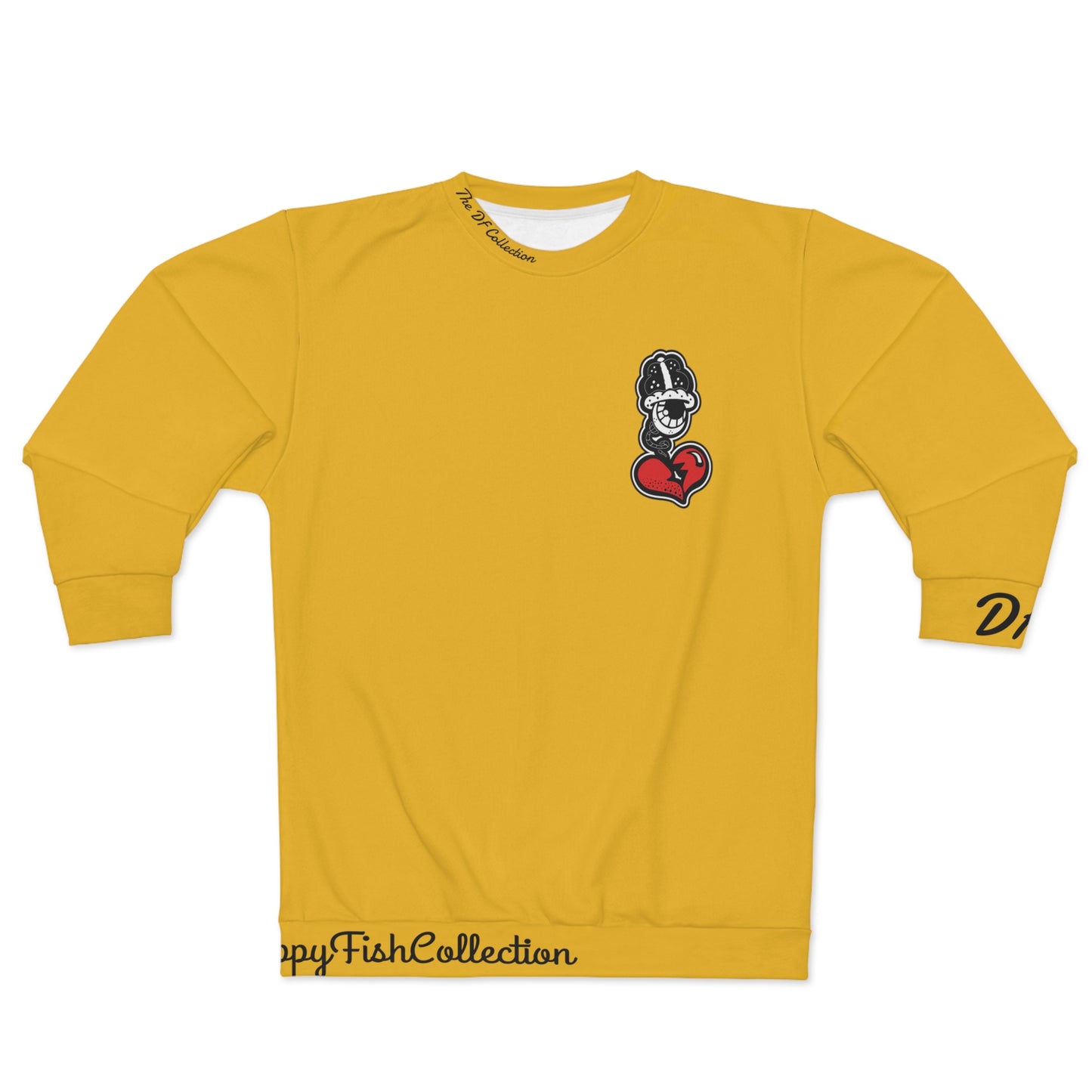 "Par 4" Yellow Unisex Sweatshirt (AOP)