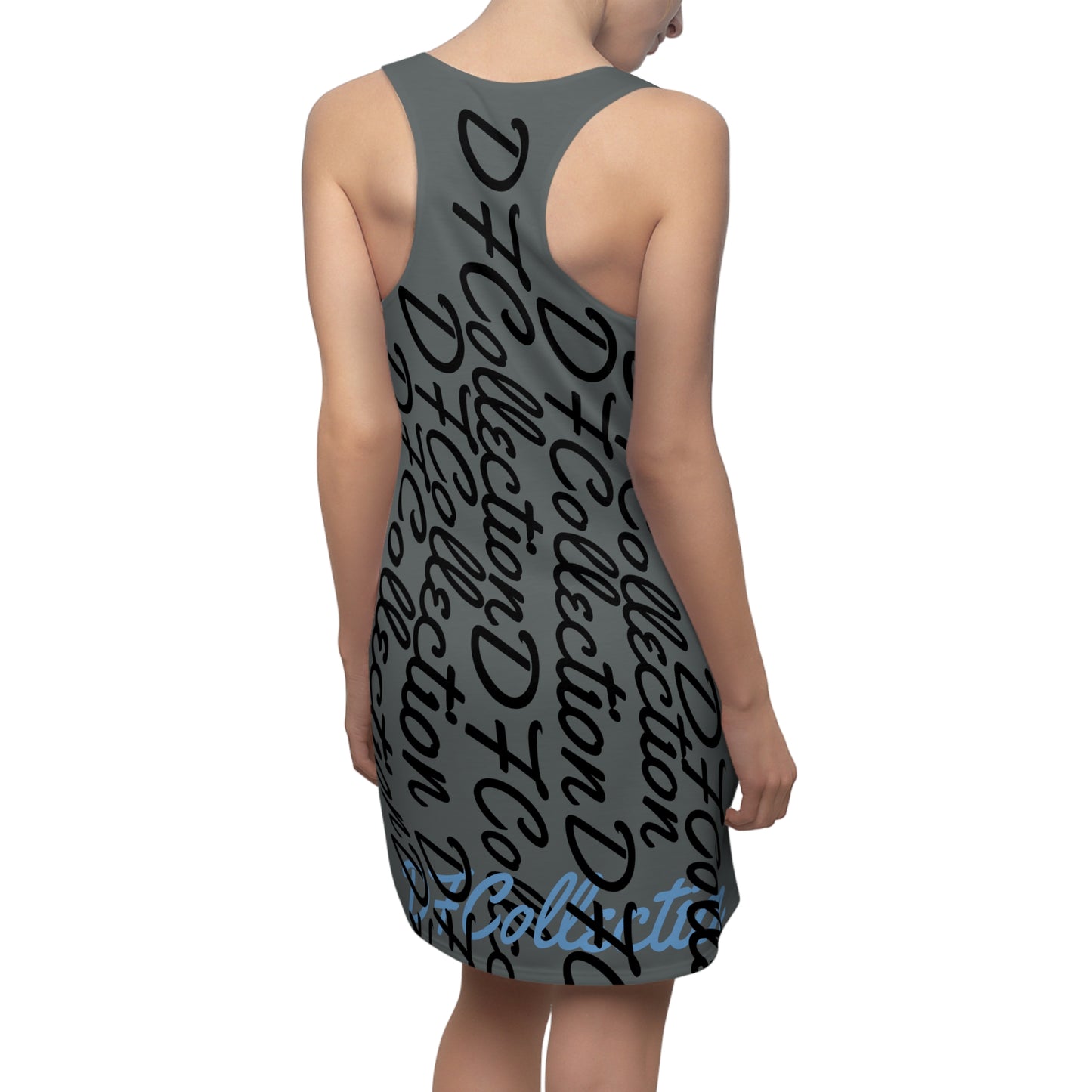 "DF COLLECTION" Grey Women's Cut & Sew Racerback Dress