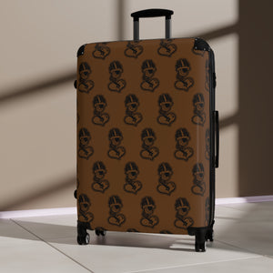 "DrippyFish" Brown Suitcase