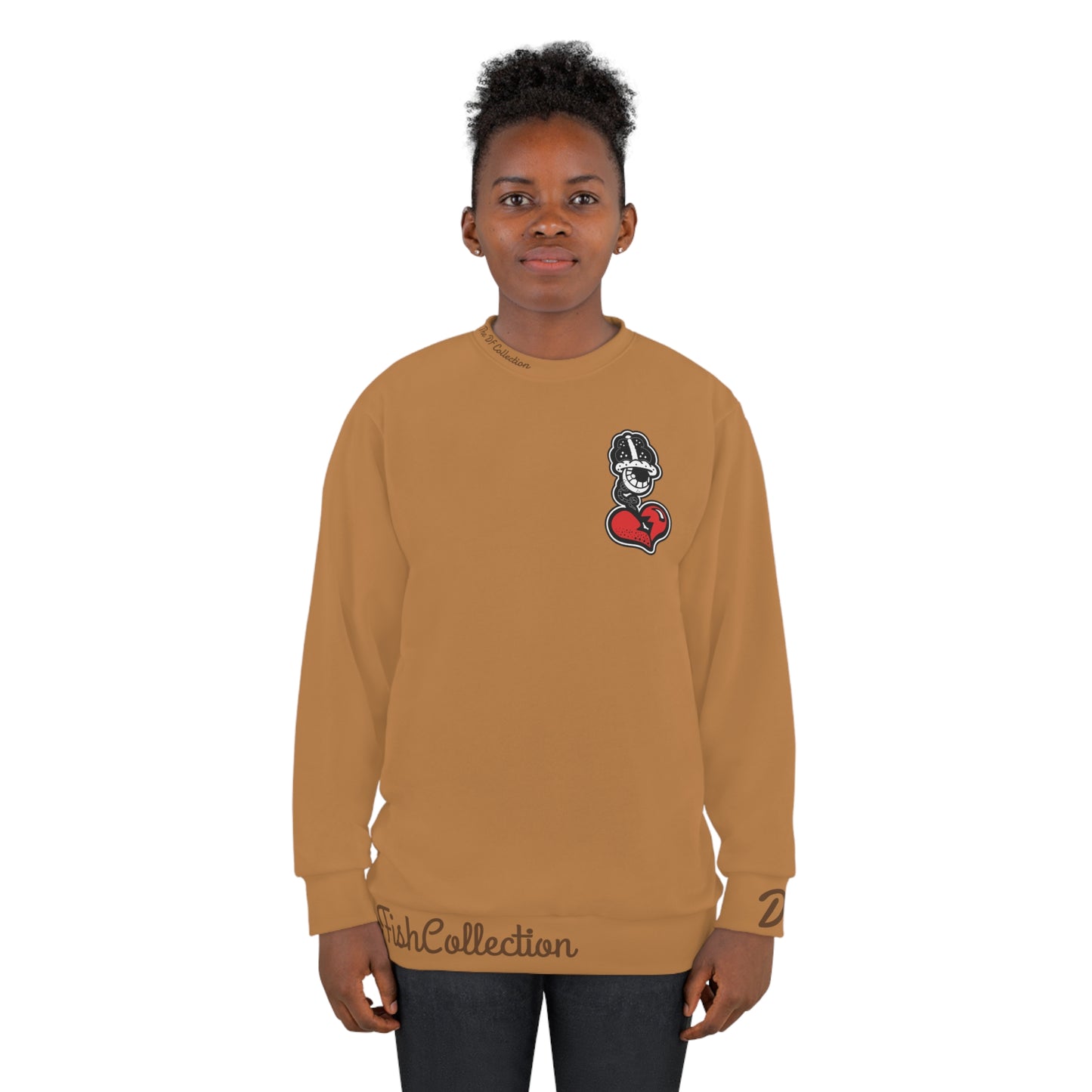 "Par 4" Tan Unisex Sweatshirt (AOP)