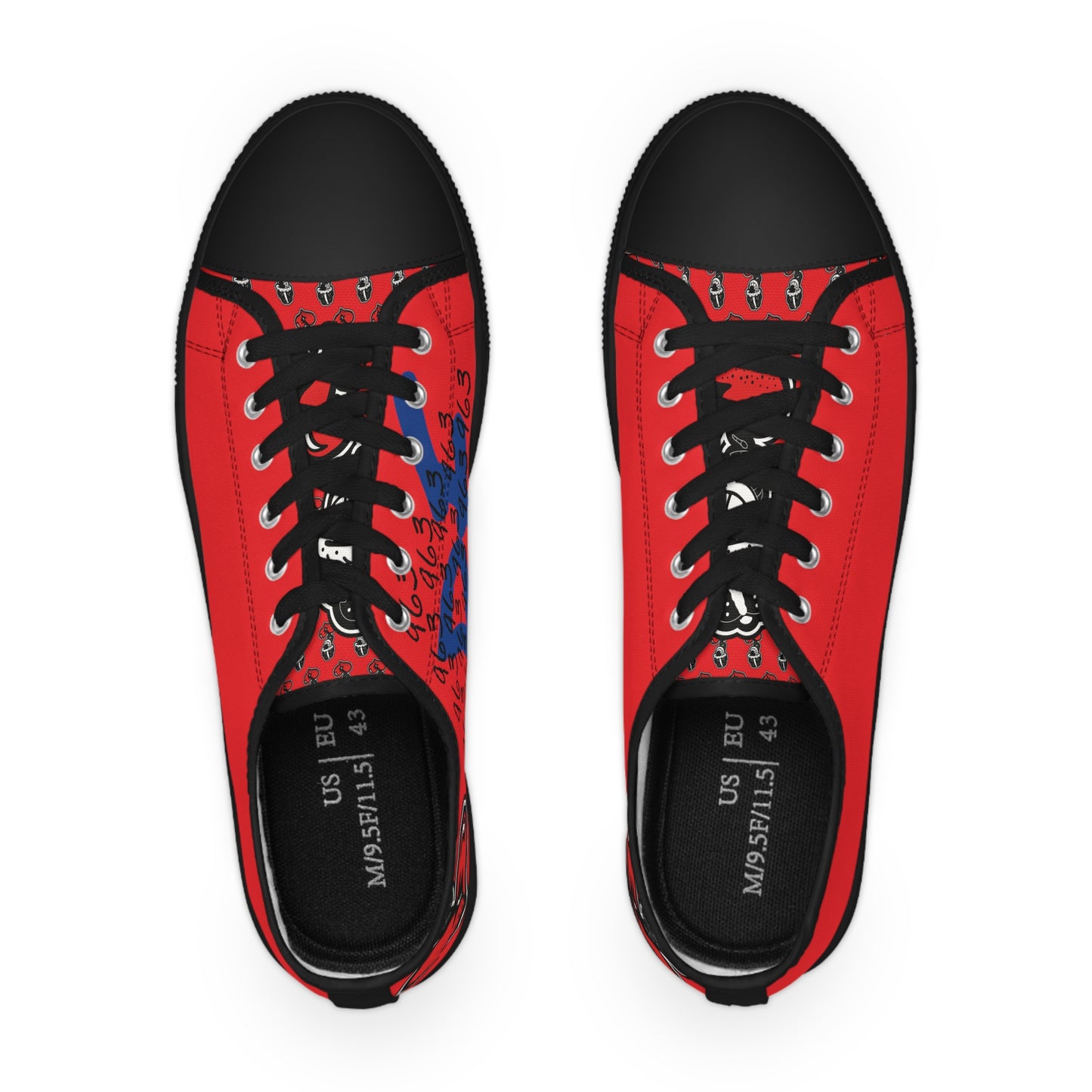 "963" Red DF Collection (Men's Low Top Sneakers)