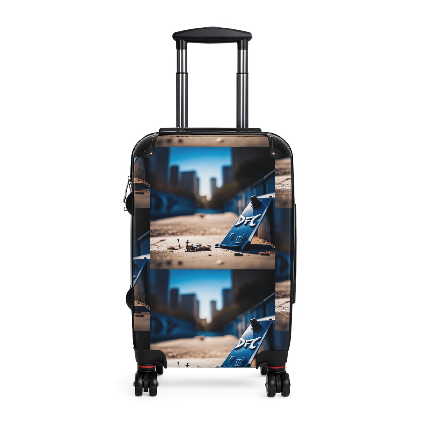 "Passport City" Black Suitcase