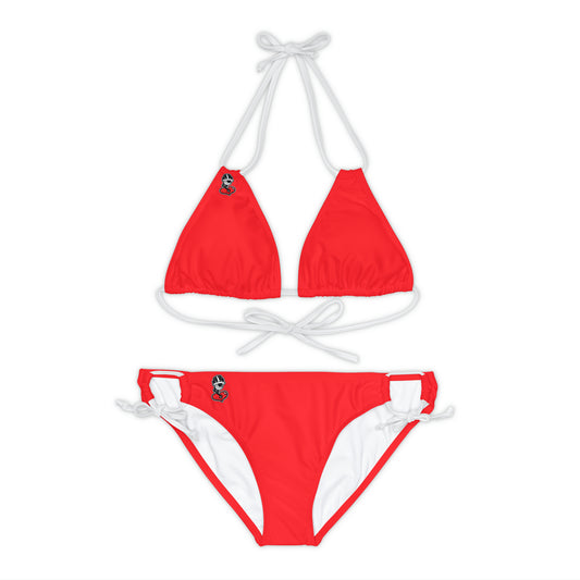 Red Fish Strappy Bikini Set (AOP)