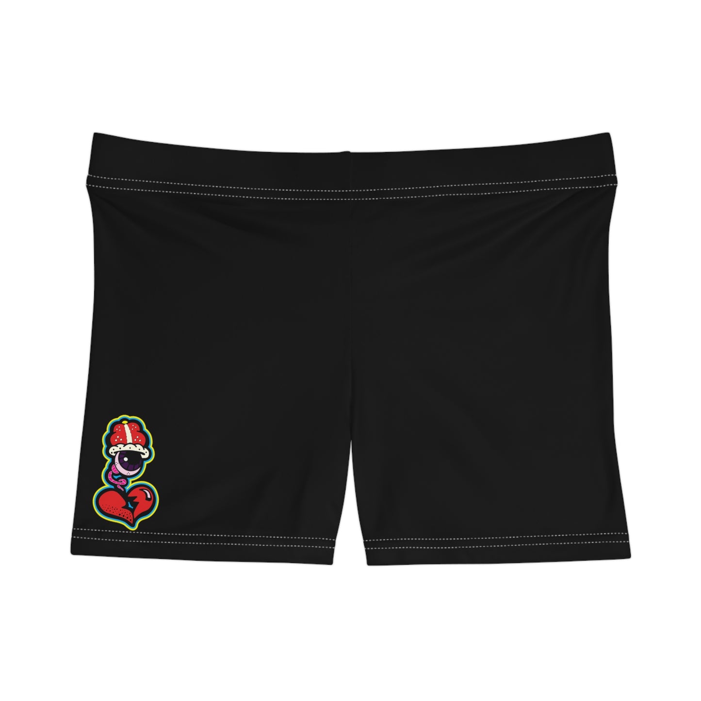 DF Collection Women's Black Shorts (AOP)