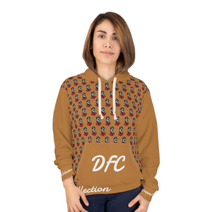 "Par 5" Tan Unisex Pullover Hoodie (AOP)