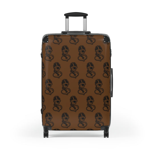 "DrippyFish" Brown Suitcase