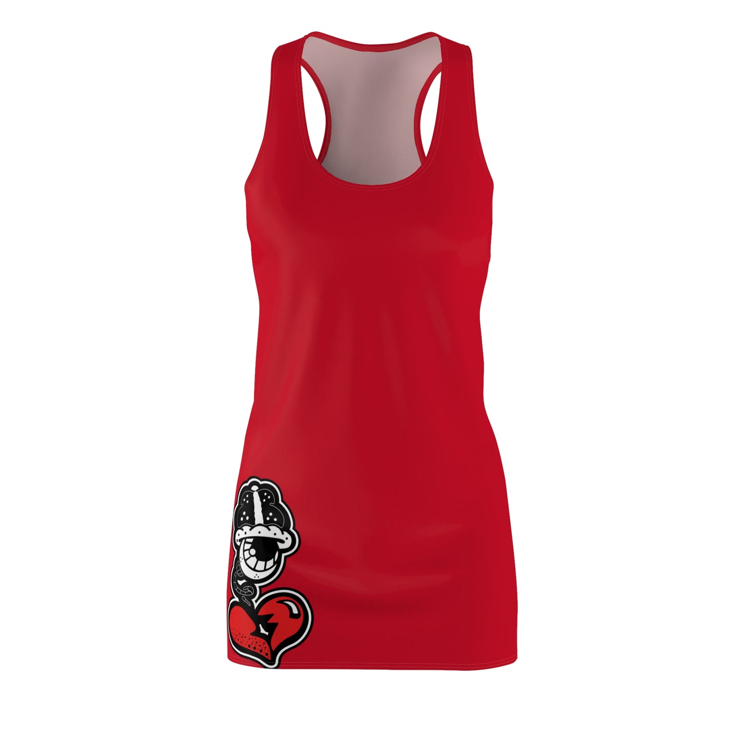 “DRIZZLE” DRK RED Women's Cut & Sew Racerback Dress