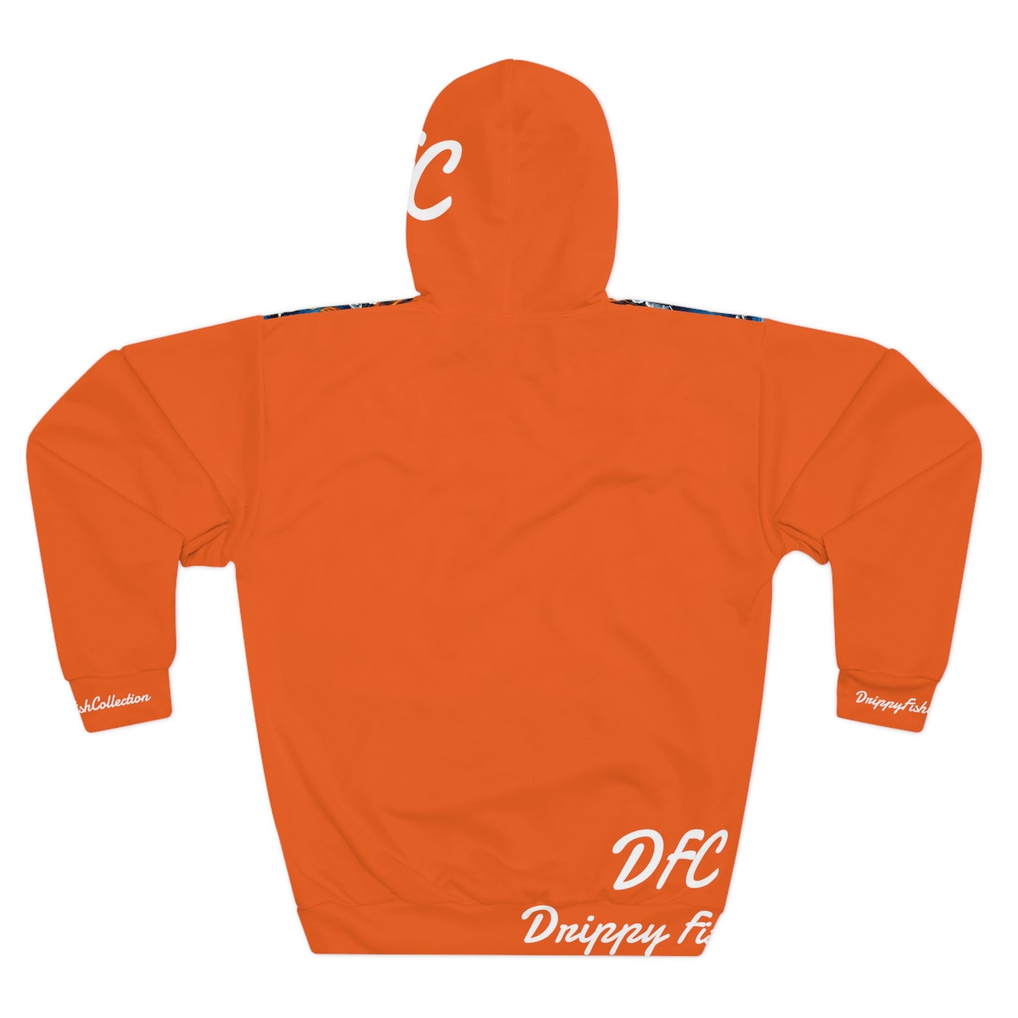 "DFC Take Off" Orange Unisex Pullover Hoodie (AOP)