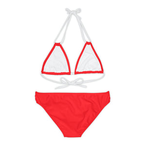 Red Fish Strappy Bikini Set (AOP)