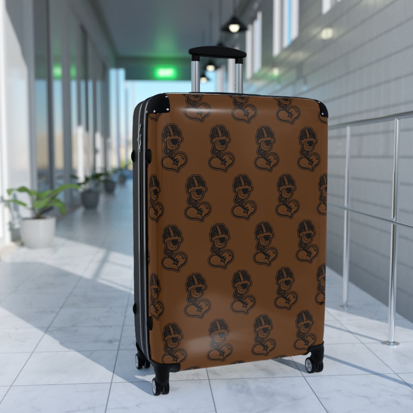 "DrippyFish" Brown Suitcase