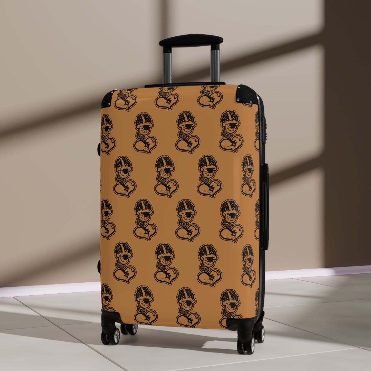 "DrippyFish" Light Brown Suitcase