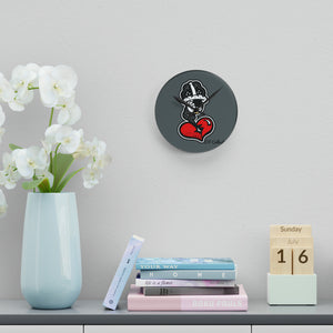 DF Collection Grey Acrylic Wall Clock