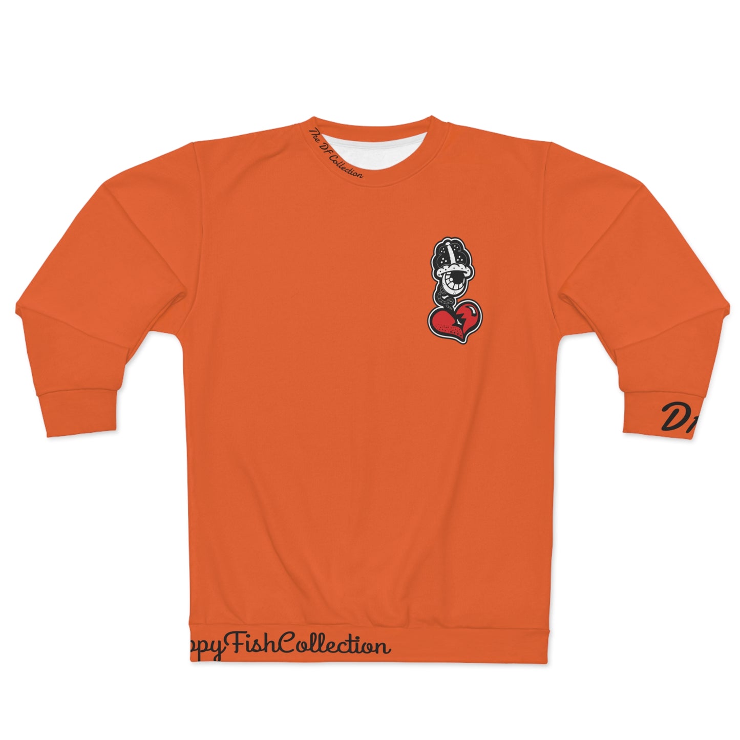 "Par 4" Orange Unisex Sweatshirt (AOP)