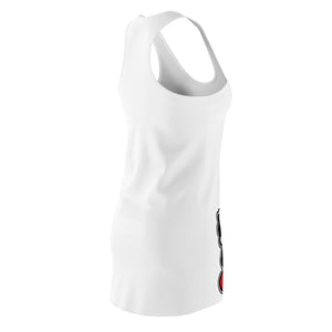 "DRIZZLE” WHITE Women's Cut & Sew Racerback Dress