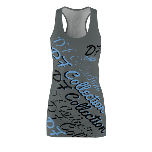 "DF COLLECTION" Grey Women's Cut & Sew Racerback Dress