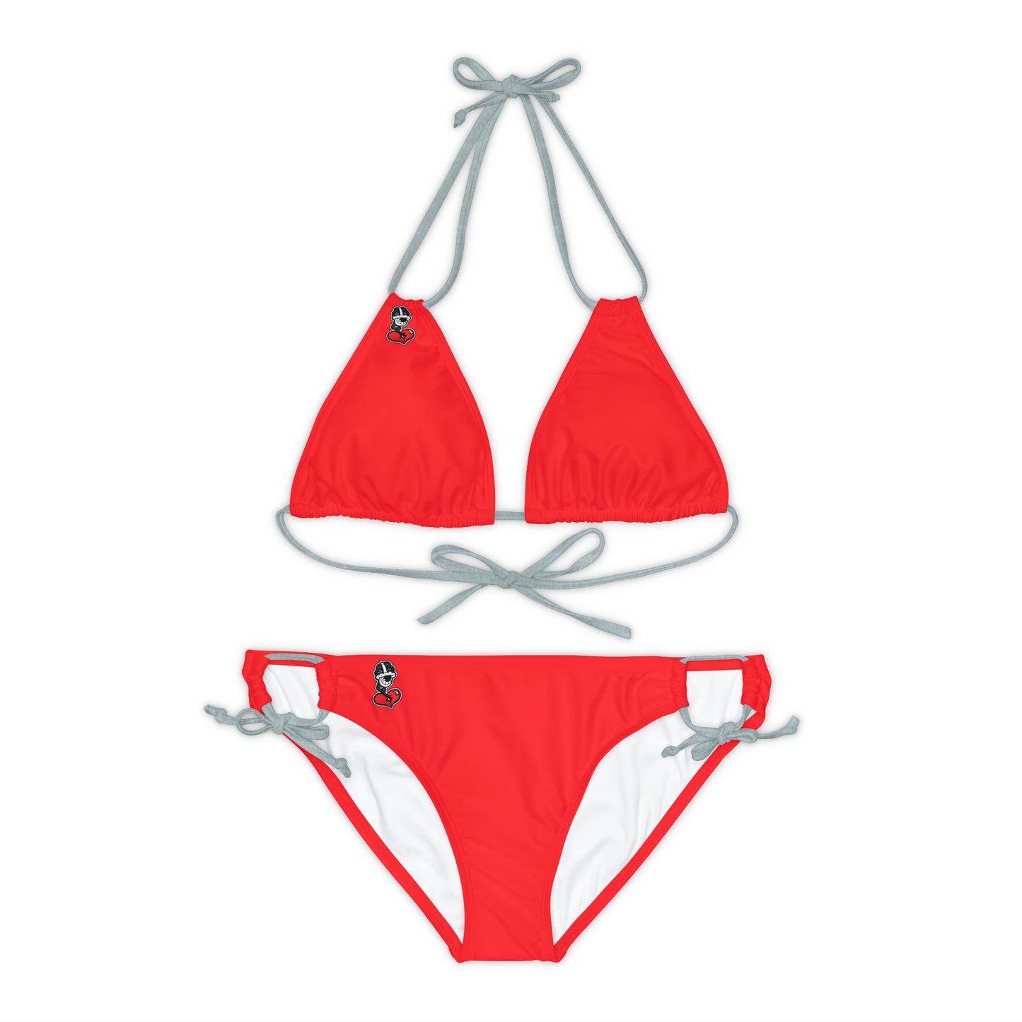 Red Fish Strappy Bikini Set (AOP)