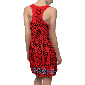 "DF COLLECTION" RED Women's Cut & Sew Racerback Dress