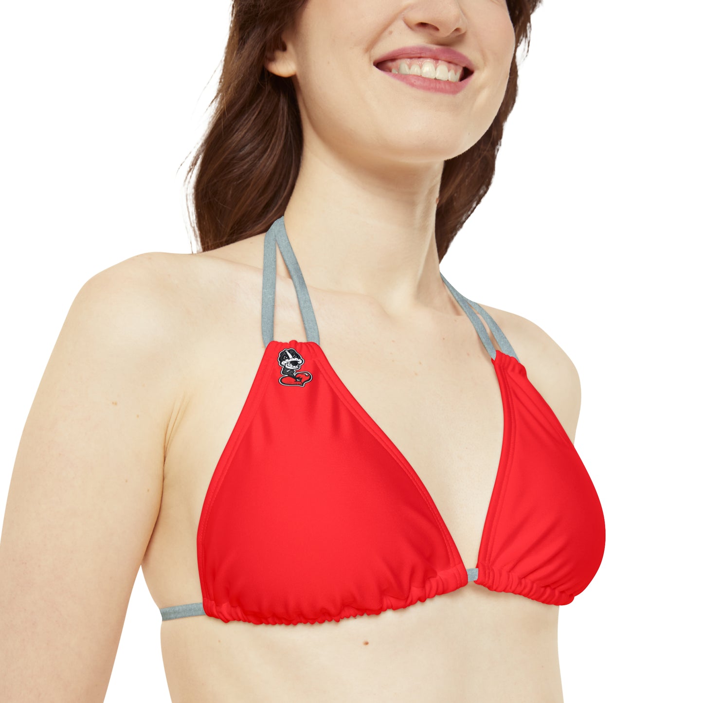 Red Fish Strappy Bikini Set (AOP)