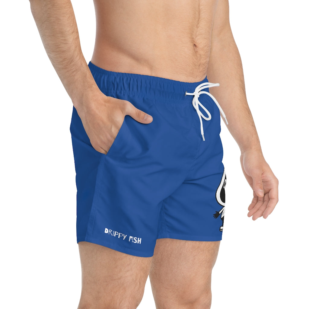 “Dope Fiction” Blue Swim Trunks